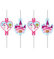 Decorata Party Straws - 4-Pack - Unicorn