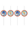 Decorata Party Strohhalme - 4er-Pack - Sonic Speed