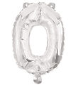 Decorata Party Þynnublöðru - 85 cm - Nei 0 - Silfur