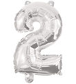 Decorata Party Þynnublöðru - 95 cm - No 2 - Silfur