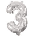 Decorata Party Þynnublöðru - 95 cm - No 3 - Silfur