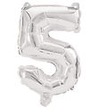 Decorata Party Þynnublaðra - 95 cm - No 5 - Silfur