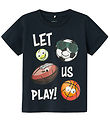 Name It T-shirt - NmmJostein - Happy - Dark Sapphire w. Balls