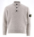 Stone Island Blouse w. Buttons - Wool/Viscose - Grey Melange