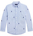 Polo Ralph Lauren Shirt - Blue/Navy w. Logos
