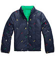 Polo Ralph Lauren Steppjacke - Umkehrbar - Grün/Navy m. Logos