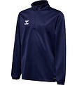 Hummel Bluse - HmlEssential Half Zip - Marineblau