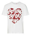 Vero Moda Girl Stuttermabolur - VmAppleheart - Snow White/Frontp