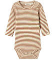 Lil' Atelier Bodysuit L/æ - NbfLake - Rib - Sheer Bliss