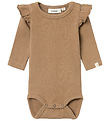 Lil' Atelier Bodysuit L/æ - NbfThoro - Knitted - Woodsmoke