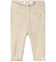 Lil' Atelier Leggings - NbfNiva - Bleached Sand/Melange