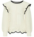 Vero Moda Girl Genser - Strikk - VmMadelyn - Birch/W. Black