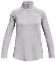 Under Armour Bluse m. Reißverschluss - Tech Grafik - Pechgrau