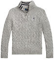 Polo Ralph Lauren Blouse w. Zipper - Knitted - Grey Melange