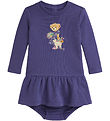 Polo Ralph Lauren Sweat Dress w. Bloomers - Purple w. Soft Toy