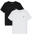 Calvin Klein T-Shirt - 2er-Pack - Monogramm - Weiß/Schwarz