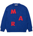 Marni Blússa - Bómull/Ull - True Blue M. Rautt