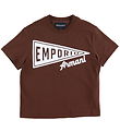 Emporio Armani T-paita - Sikurikahvi/Valkoinen