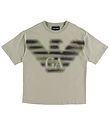Emporio Armani T-Shirt - Getrocknet Sage/Schwarz m. Logo