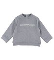 Emporio Armani Sweatshirt - Grau Meliert m. Weiß