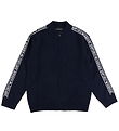 Emporio Armani Cardigan - Acrylic/Wool - Navy w. Logo Stripes