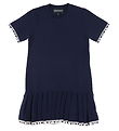 Emporio Armani Dress - Knitted - Navy w. White