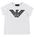 Emporio Armani Stuttermabolur - Hvítur M. Svart