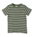 GANT T-skjorte - Juniper Green/Hvit Stripet