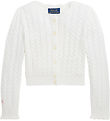 Polo Ralph Lauren Cardigan - Knitted - White w. Pointelle