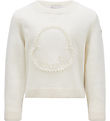 Moncler Bluse - Wolle - Weiß m. Logo