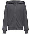 Kids Only Cardigan w. Hood - Velvet - KogRebel - Magnet