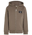 Calvin Klein Cardigan - Badge-ritssluiting - Falcon