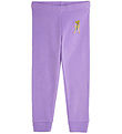 Mini Rodini Fleece trousers - Winter Flowers - Purple