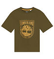 Timberland Stuttermabolur - Khaki