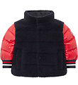 Moncler Down Jacket w. Fleece - Tyler - Navy w. Red