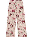 Minymo Trousers - Rib - Sepia Rose w. Flowers