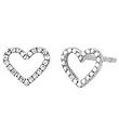 MillaVanilla Earrings - Heart - Silver