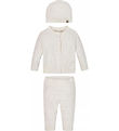 Calvin Klein Set - Cardigan/Broek/Hoed - Rib Gebreid - Ivory