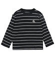 Calvin Klein T-Shirt - Rib - gestreift - CK Black/Whitecap Grey