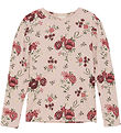Blouse Minymo - Rib - Sépia Rose av. Fleurs