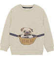 Minymo Sweatshirt - Beige Meliert m. Hund