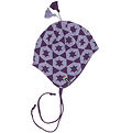 Bonnet en Tricot Melton - Violet av. Étoiles