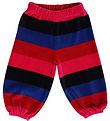 Danef Velours Broek - Roze/Rood/Blauw Gestreept