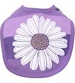 Danef Bib - Purple Striped w. Flower