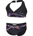 Color Kids Bikini - Black w. Stripes