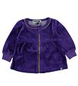 Papfar Zip Cardigan - Velvet - Purple w. Gold