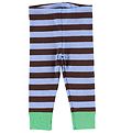 Katvig Leggings - Brown/Light Blue Stripe