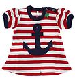 Freds World Dress - Red/White Striped w. Anchor