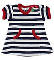 Freds World Kleid - Navy/Weiß gestreift m. Rot Rand