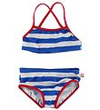 Katvig Classics Bikini - UV50+ - Blau/Weiß gestreift m. Rot